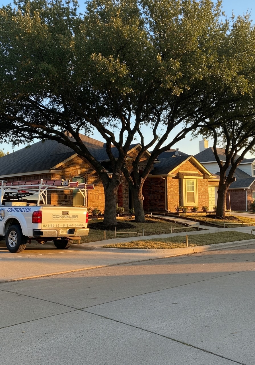 Burleson street view featuring residential properties typical of the city's growing neighborhoods.
