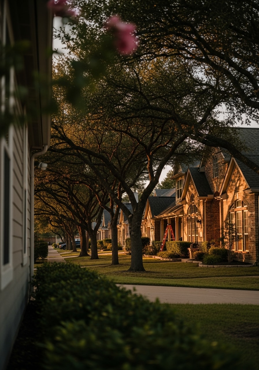 Cleburne street showing quality residential properties typical of the city's established neighborhoods.